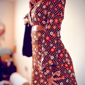 70s peekabo hippie dress